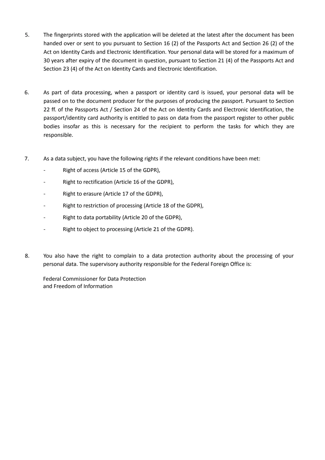 Passport / ID card application, adults (Antrag Reisepass / Personalausweis) (2026) Antrag für volljährige Antragsteller bzw. für Personalausweisbewerber über 16 Jahre — Application for a passport or identity card (adults) — page 5 of 5