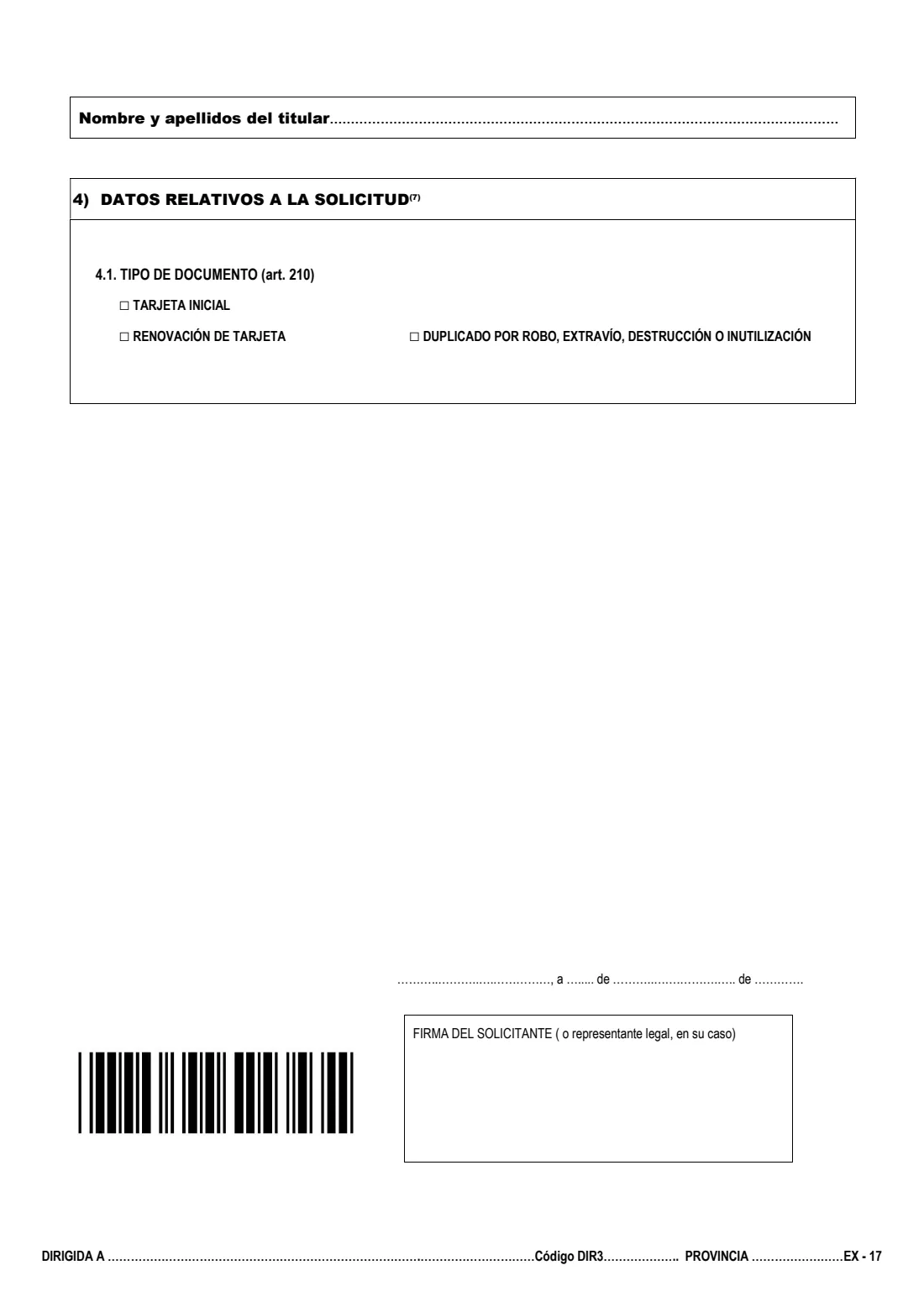 EX-17 TIE application (2026) Solicitud de Tarjeta de Identidad de Extranjero (TIE) — EX-17 — page 2 of 3