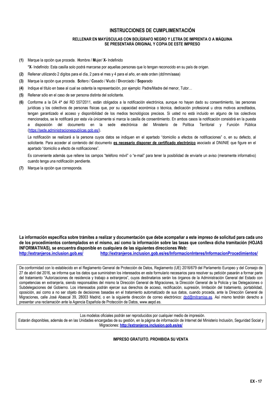 EX-17 TIE application (2026) Solicitud de Tarjeta de Identidad de Extranjero (TIE) — EX-17 — page 3 of 3