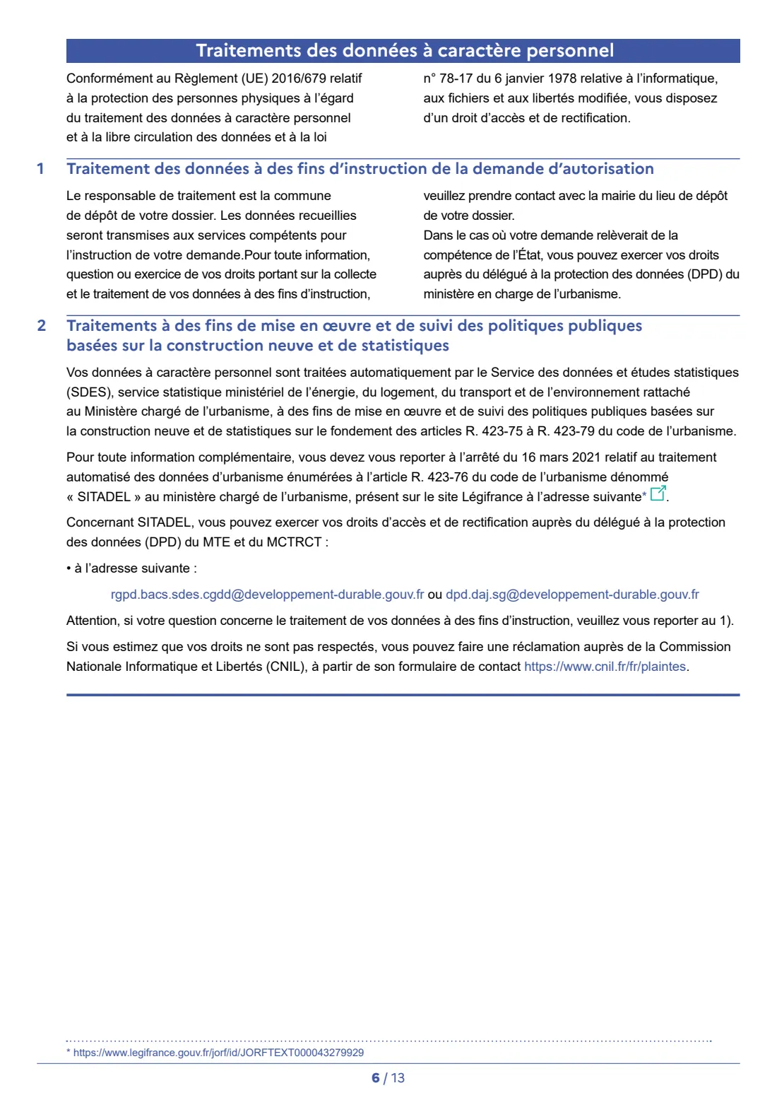 Cerfa 13703 - déclaration préalable (house works) (2026) Déclaration préalable - constructions et travaux non soumis à permis de construire portant sur une maison individuelle et/ou ses annexes - prior declaration for works on a detached house — page 8 of 15