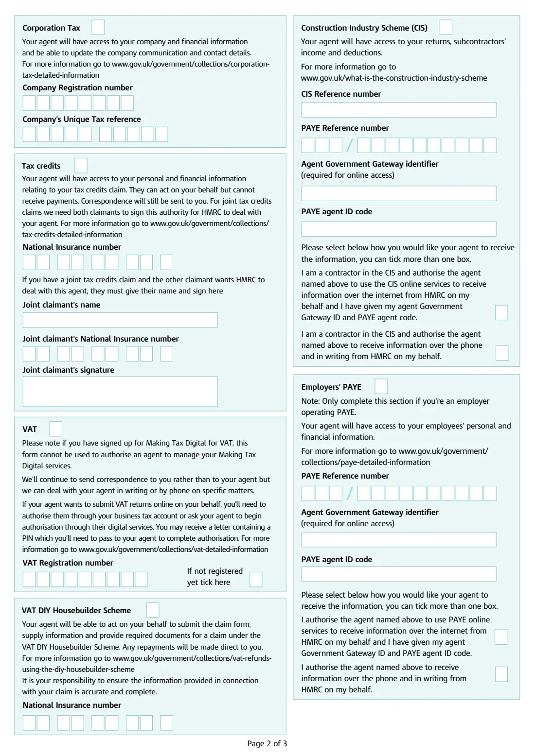 64-8 Authorising your agent (2025) Authorising your agent — page 2 of 3
