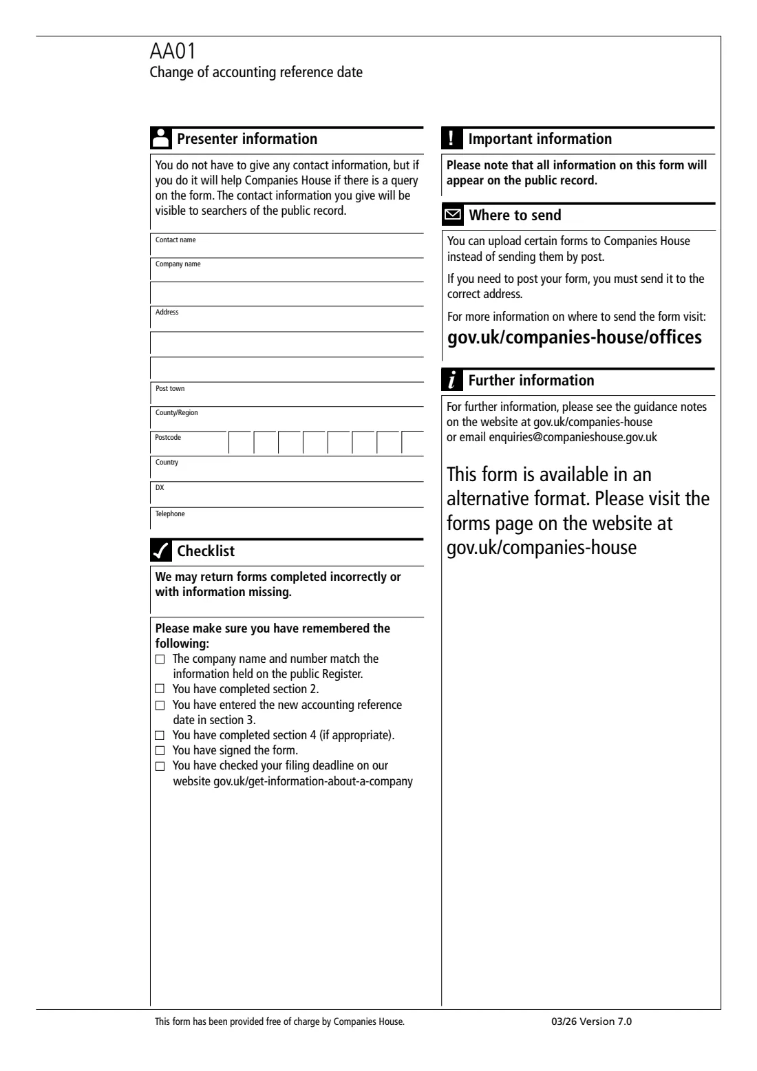 AA01 Change of accounting reference date (2026) Change of accounting reference date — page 3 of 3