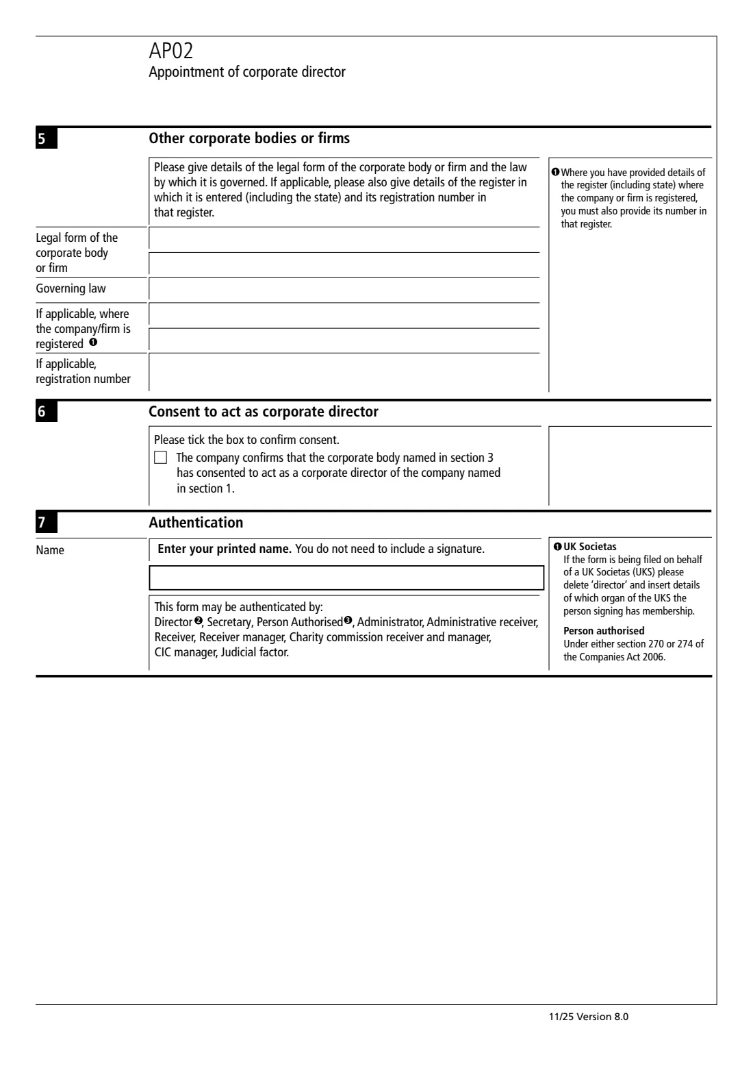 AP02 Appoint a corporate director (2025) Appointment of corporate director (AP02) — page 2 of 3