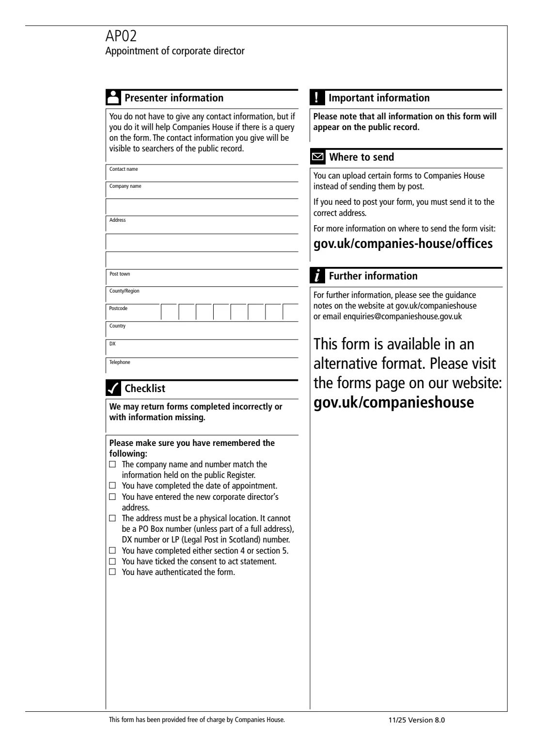 AP02 Appoint a corporate director (2025) Appointment of corporate director (AP02) — page 3 of 3