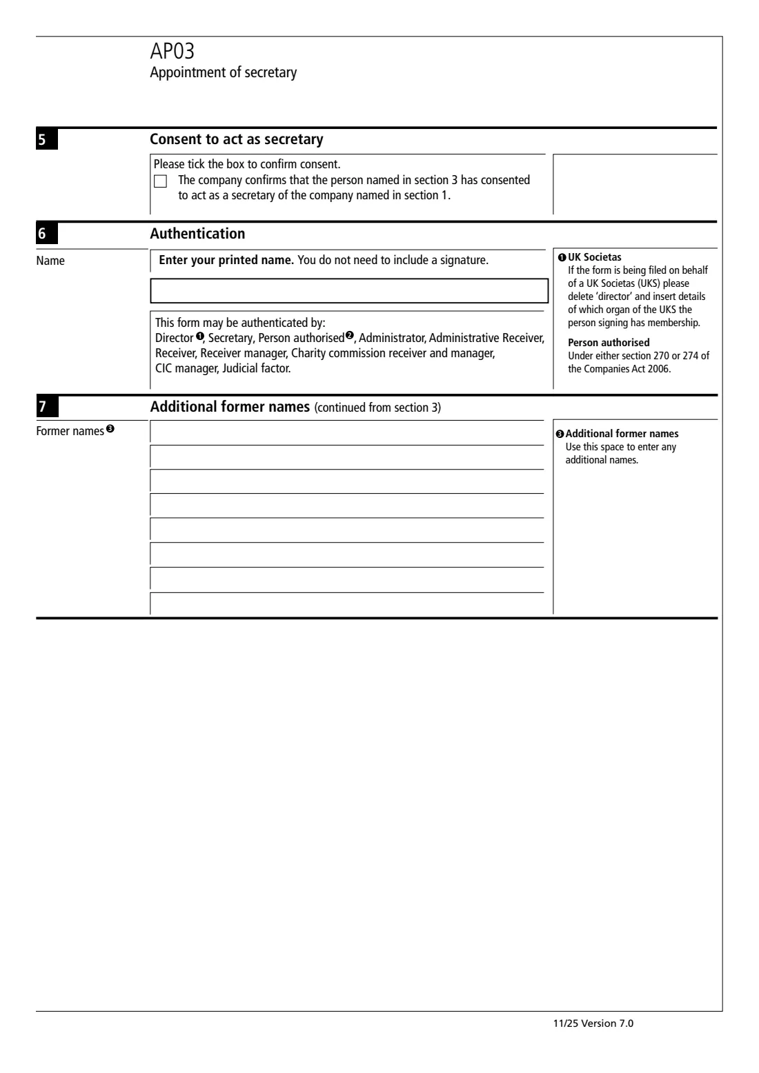 AP03 Appoint a secretary (2025) Appointment of secretary (AP03) — page 2 of 3