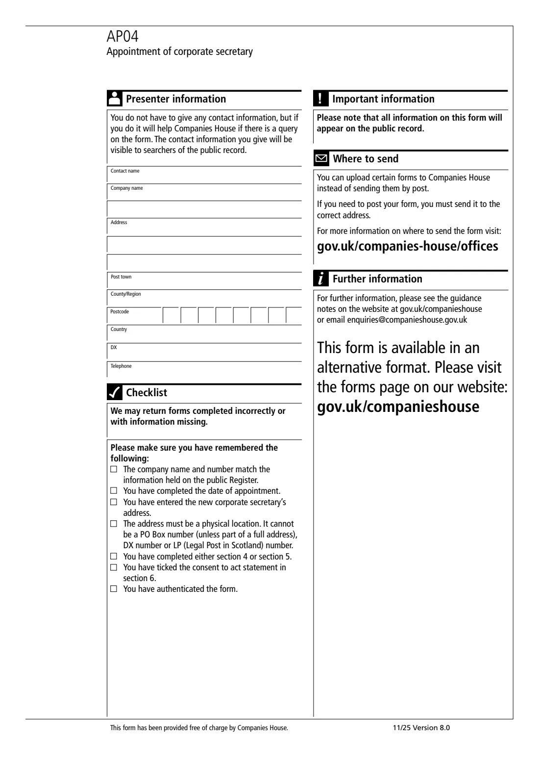 AP04 Appoint a corporate secretary (2025) Appointment of corporate secretary (AP04) — page 3 of 3