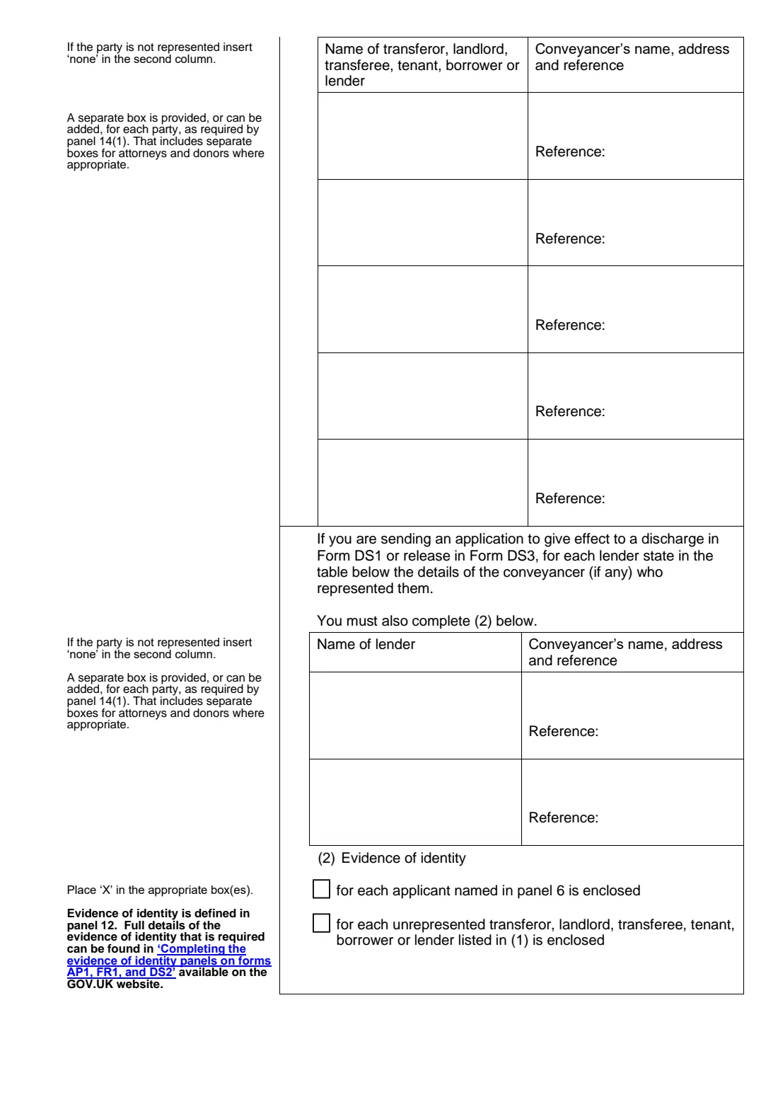Form AP1 (2024) Application to change the register — page 6 of 7