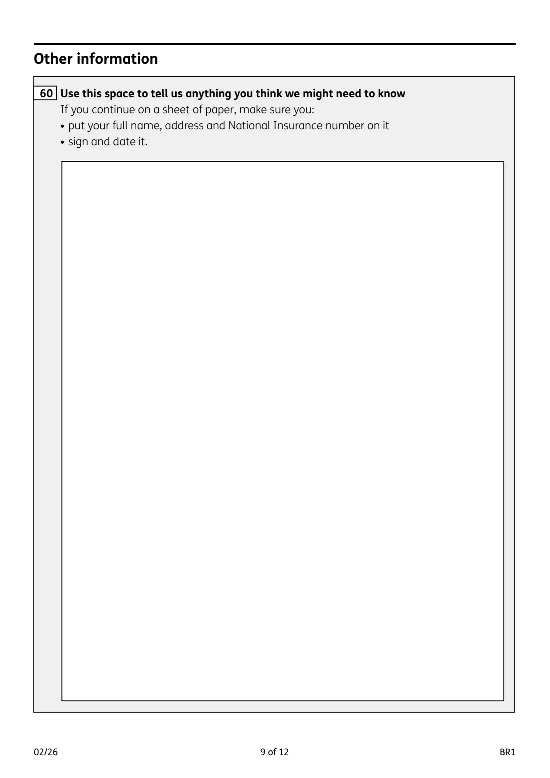 BR1 State Pension claim (2026) Get your State Pension (State Pension claim form) — page 9 of 12