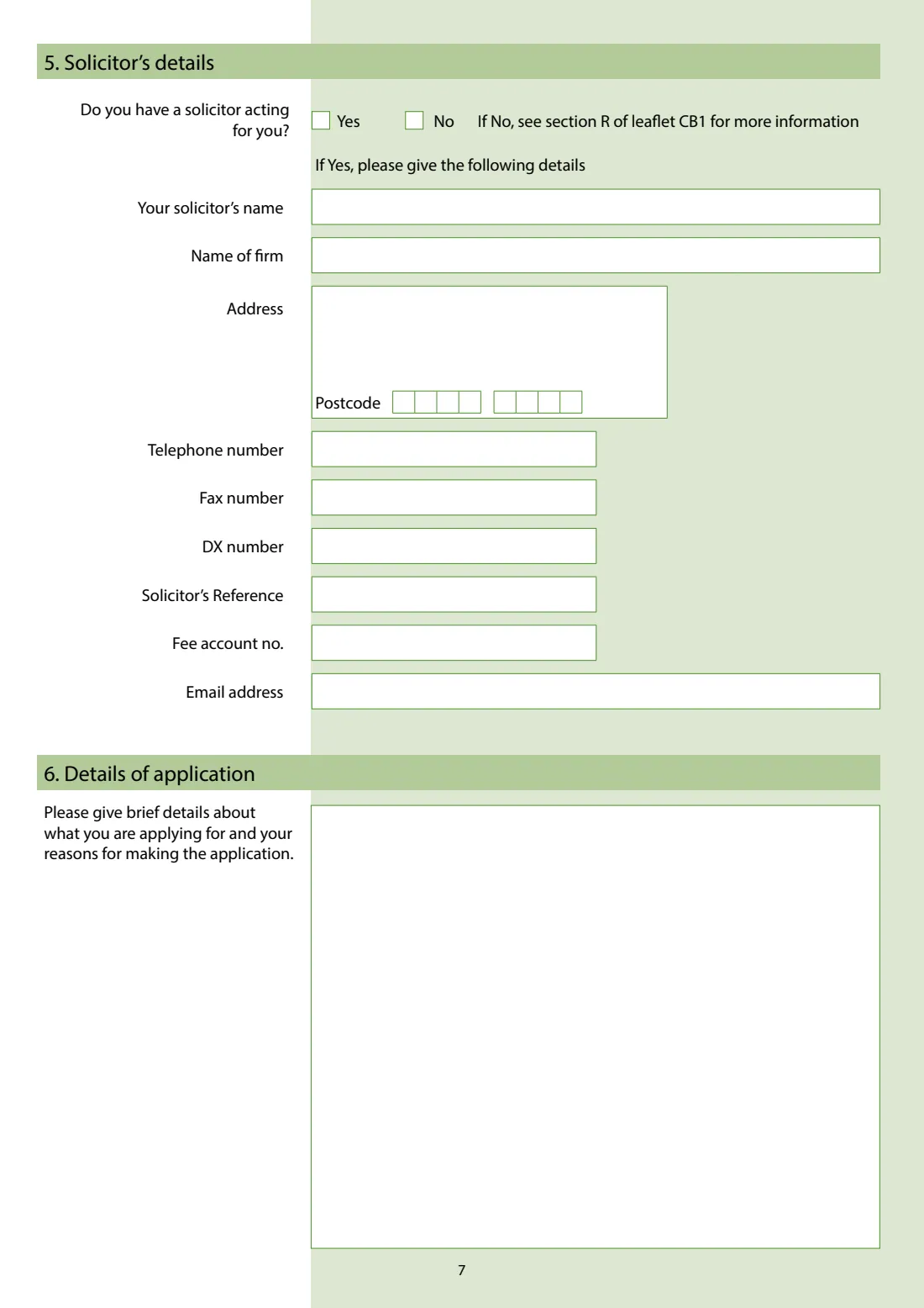 C2 Application (Children Act 1989) (2026) Application in existing proceedings relating to children (C2) — page 7 of 10