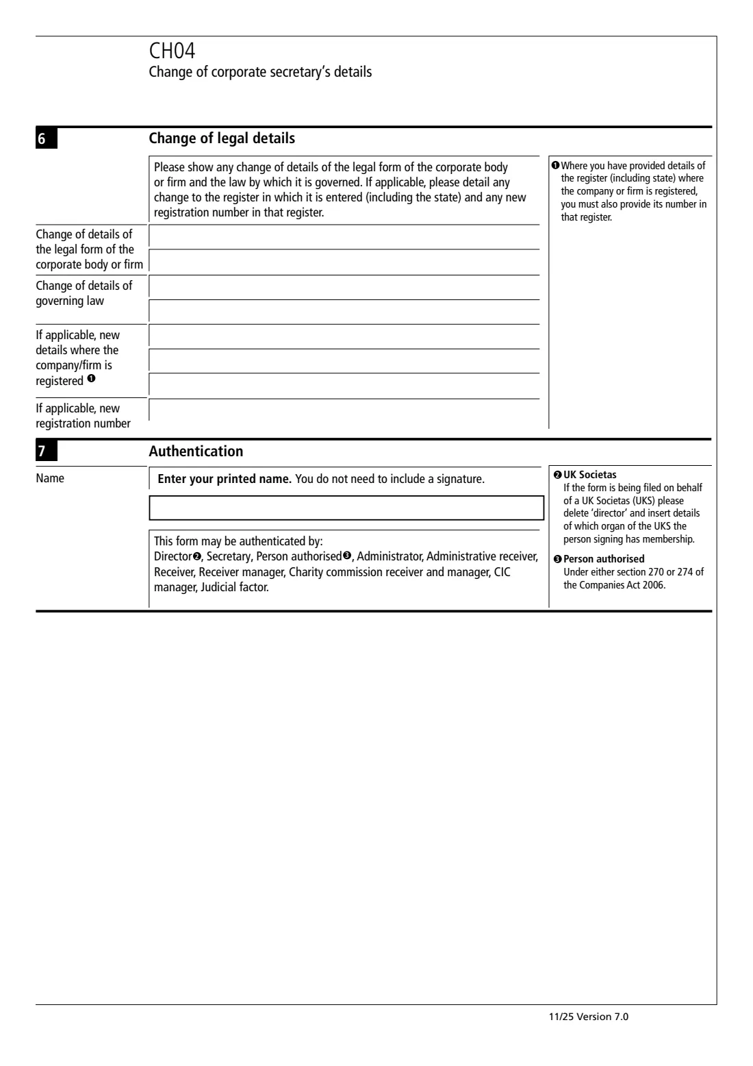 CH04 Change a corporate secretary's details (2025) Change of corporate secretary's details (CH04) — page 2 of 3