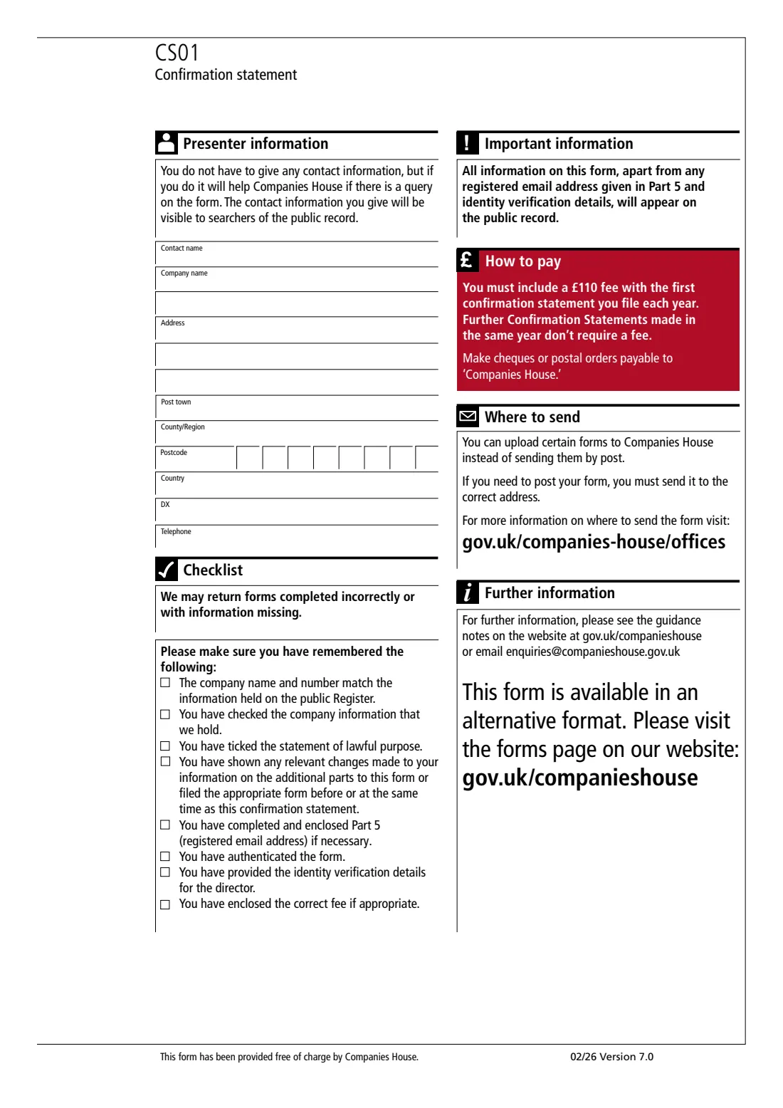 CS01 Confirmation statement (2026) Confirmation statement (CS01) — page 3 of 3