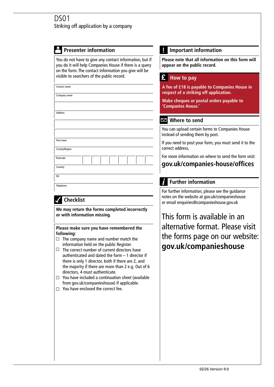 DS01 Striking off application (2026) Striking off application by a company (DS01) — page 3 of 3