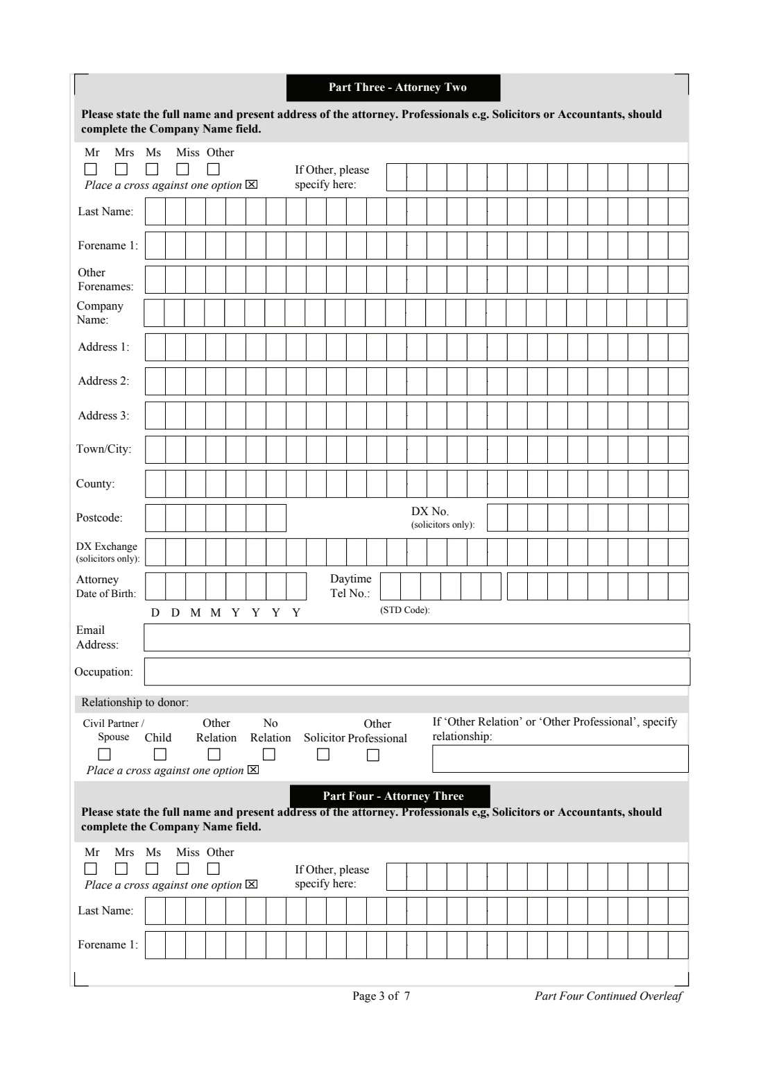 EP2PG Register an Enduring Power of Attorney (2007) Application for registration of an Enduring Power of Attorney (EP2PG) — page 3 of 7