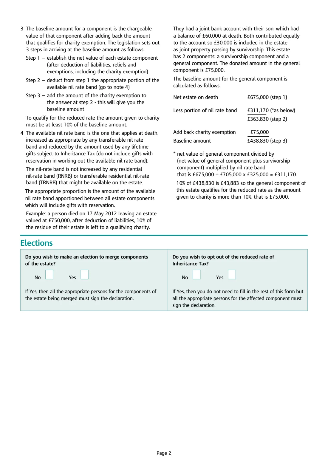 IHT430 Reduced rate of IHT (2024) Inheritance Tax: reduced rate of Inheritance Tax (Schedule IHT430) — page 2 of 4