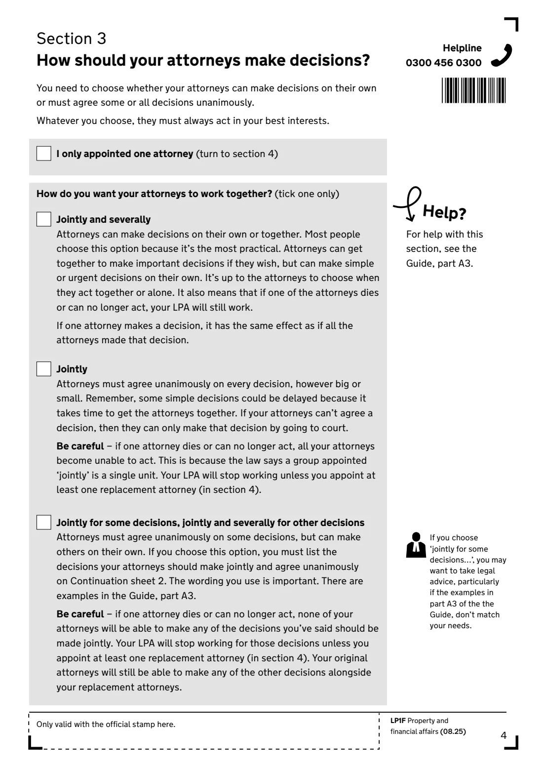 LP1F (2025) Lasting power of attorney — Property and financial affairs — page 6 of 24