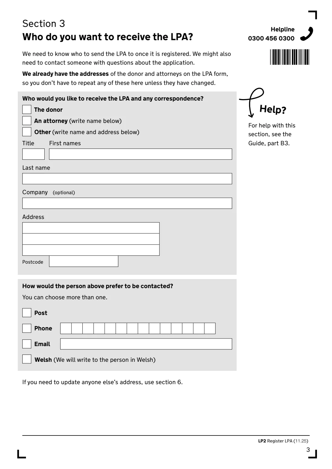 LP2 Register an LPA (2025) Register your lasting power of attorney (LP2) — page 5 of 8