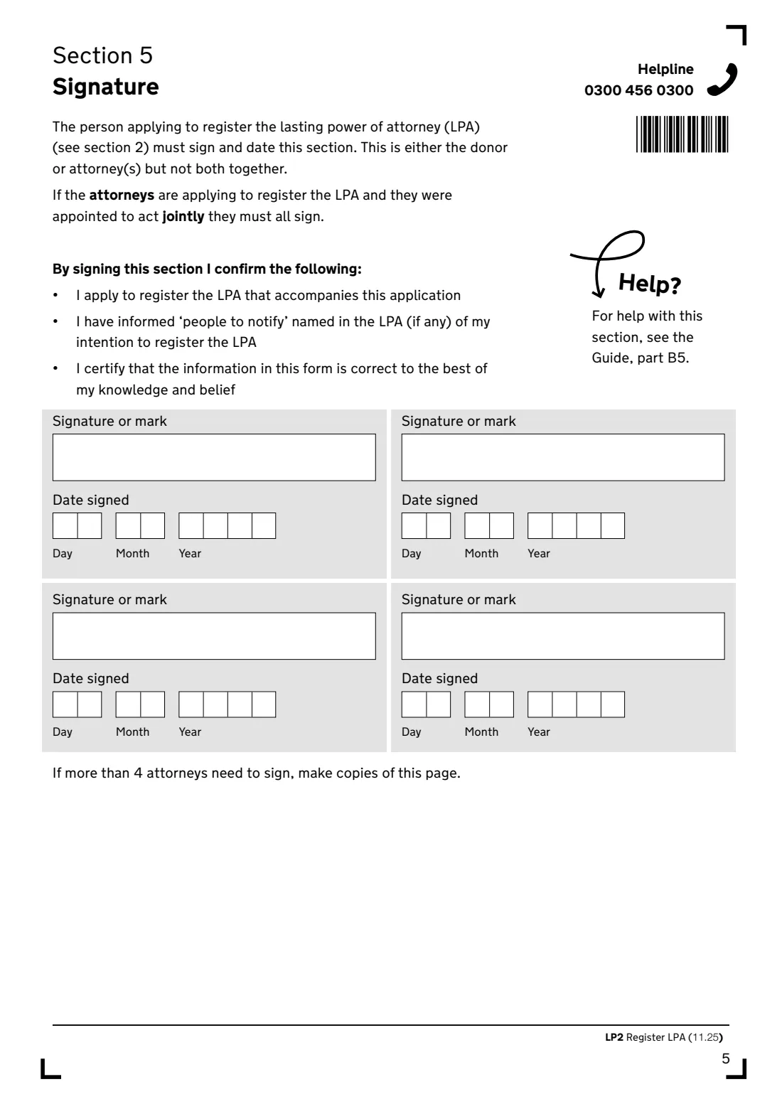 LP2 Register an LPA (2025) Register your lasting power of attorney (LP2) — page 7 of 8