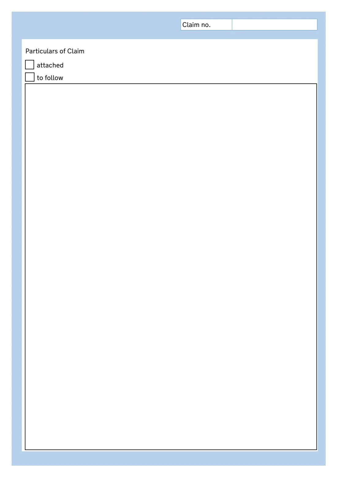 N1 claim form (2024) Claim form (CPR Part 7) — page 3 of 5