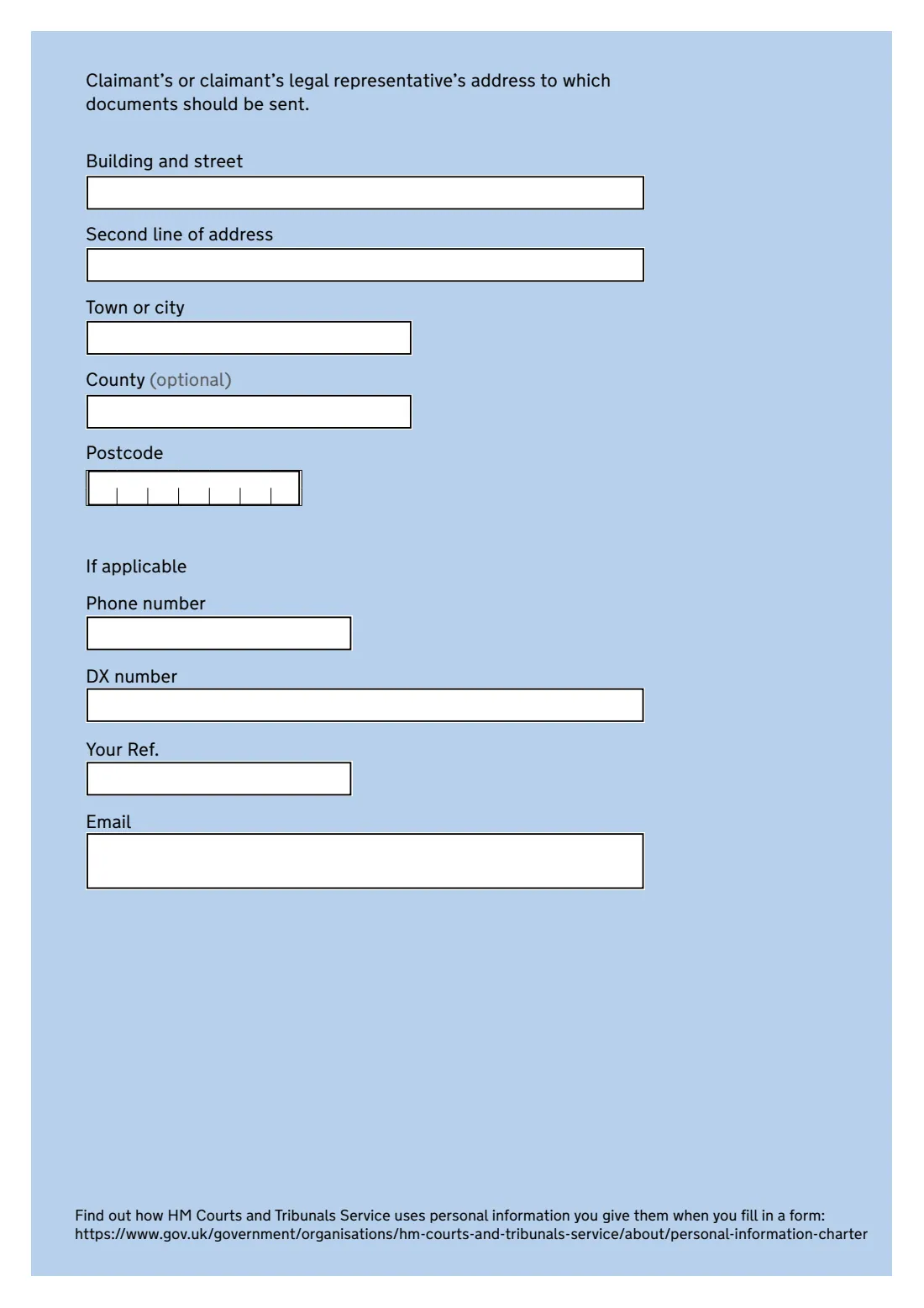 N1 claim form (2024) Claim form (CPR Part 7) — page 5 of 5