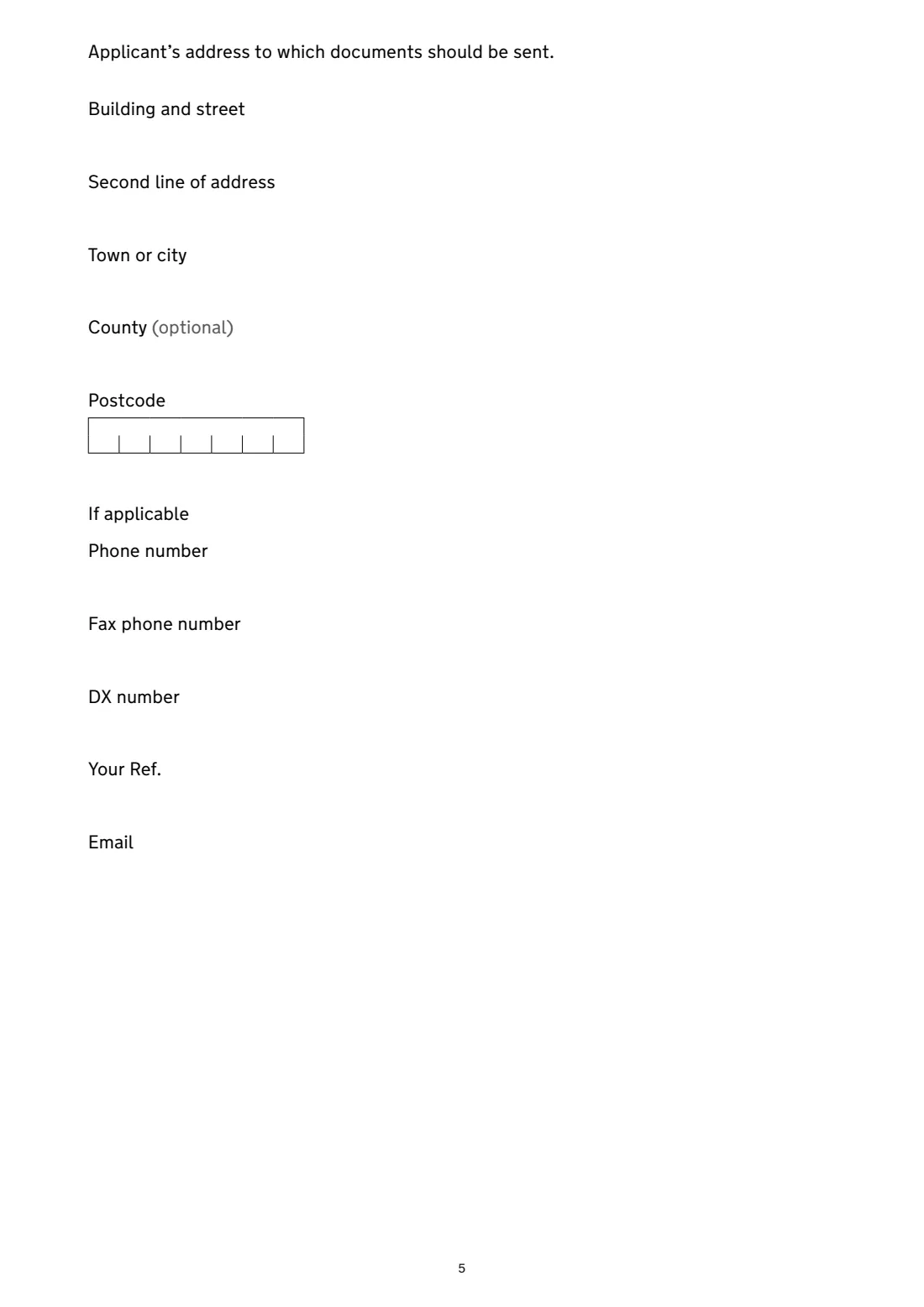 N244 Application notice (2022) Application notice (N244) — page 5 of 5