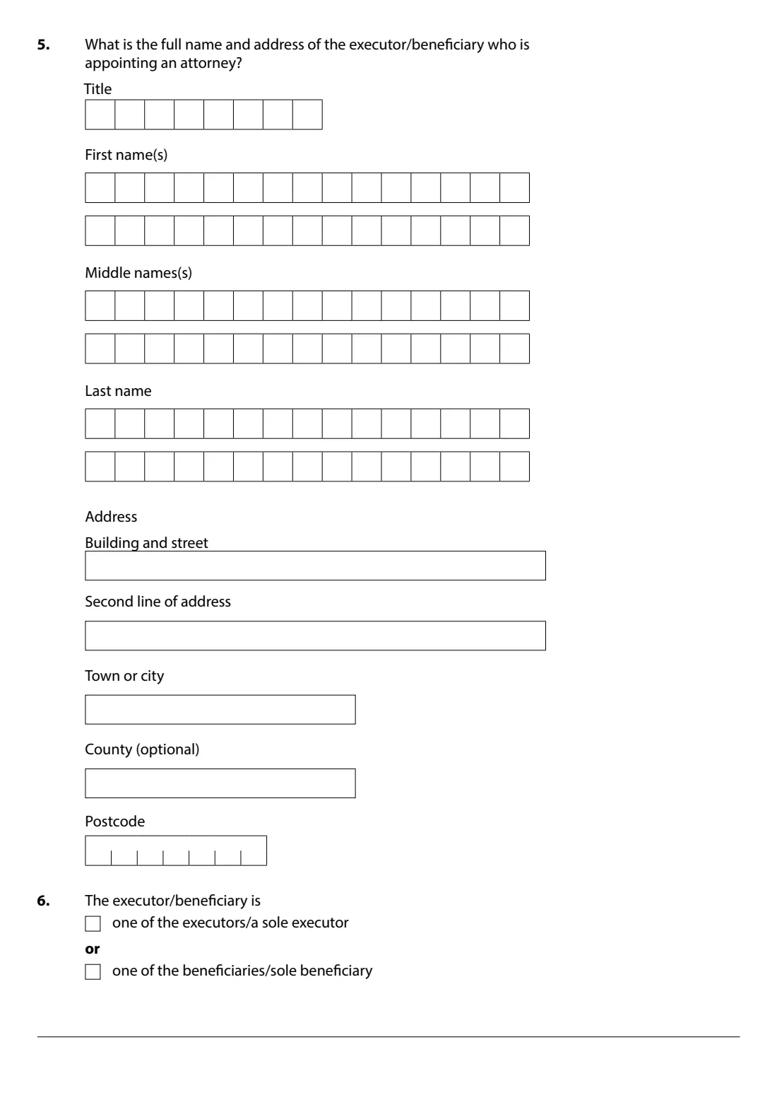 PA11 Power of attorney (will) (2022) Apply for power of attorney (will): Form PA11 — page 3 of 8