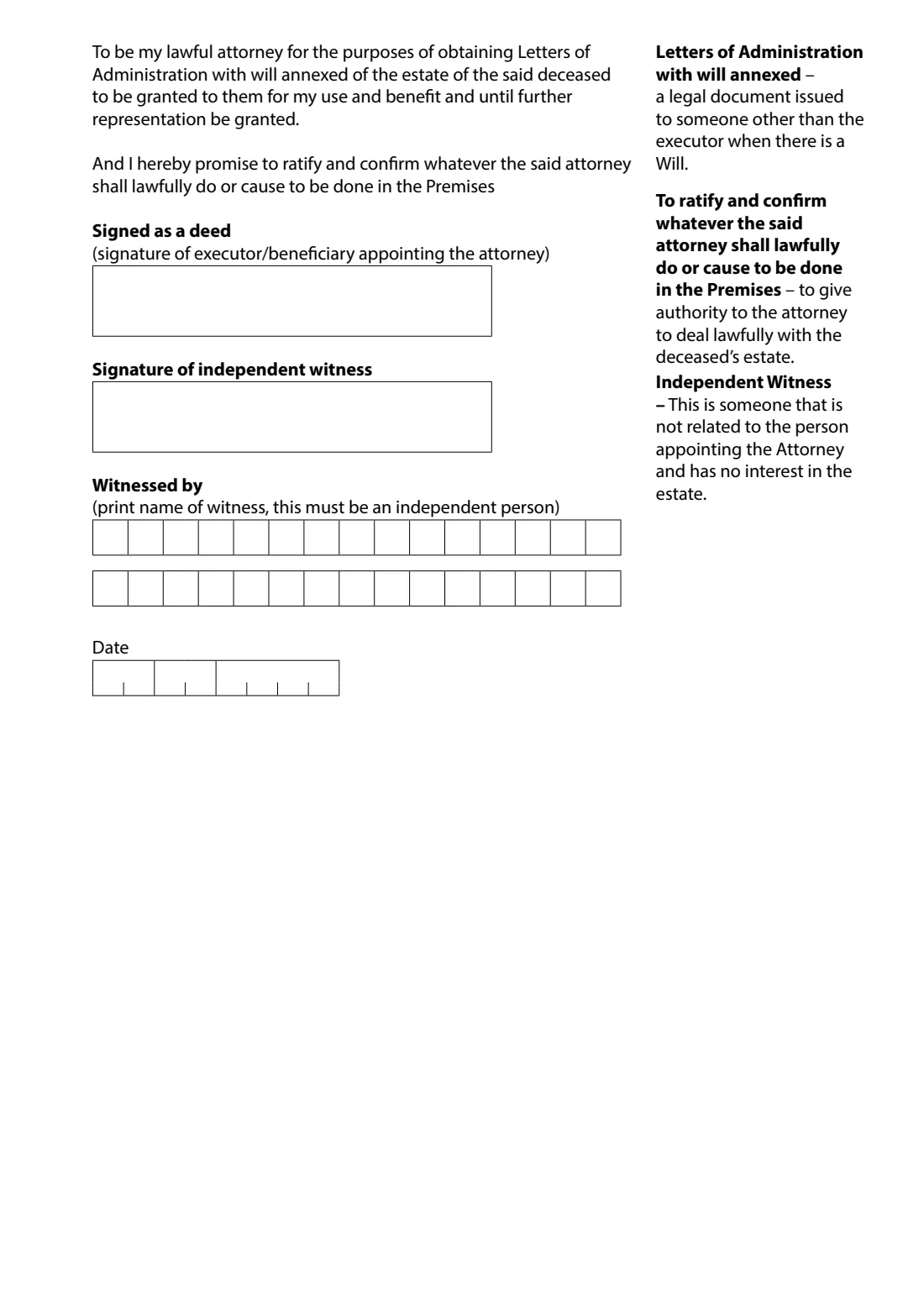 PA11 Power of attorney (will) (2022) Apply for power of attorney (will): Form PA11 — page 8 of 8