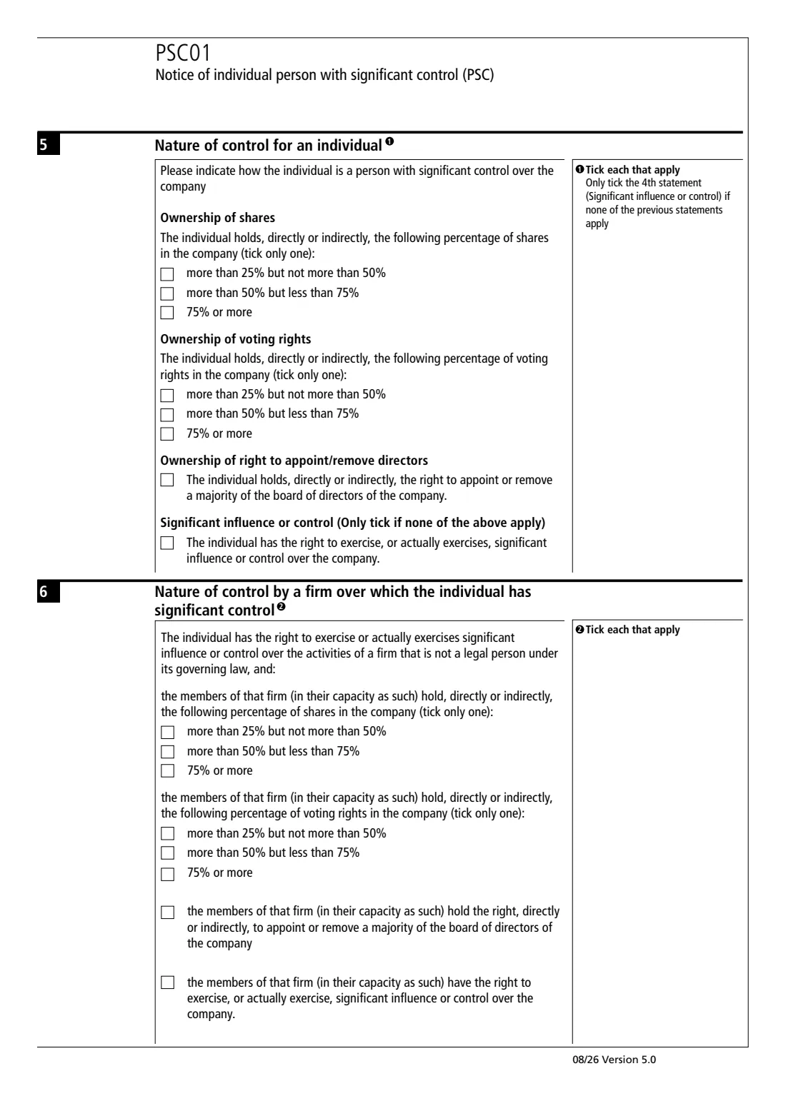 PSC01 Individual person with significant control (2026) Notice of individual person with significant control (PSC) — page 4 of 6