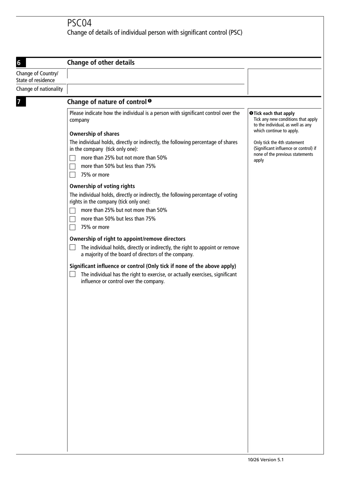 PSC04 Change of an individual PSC's details (2026) Change of details of individual person with significant control (PSC) — page 3 of 6