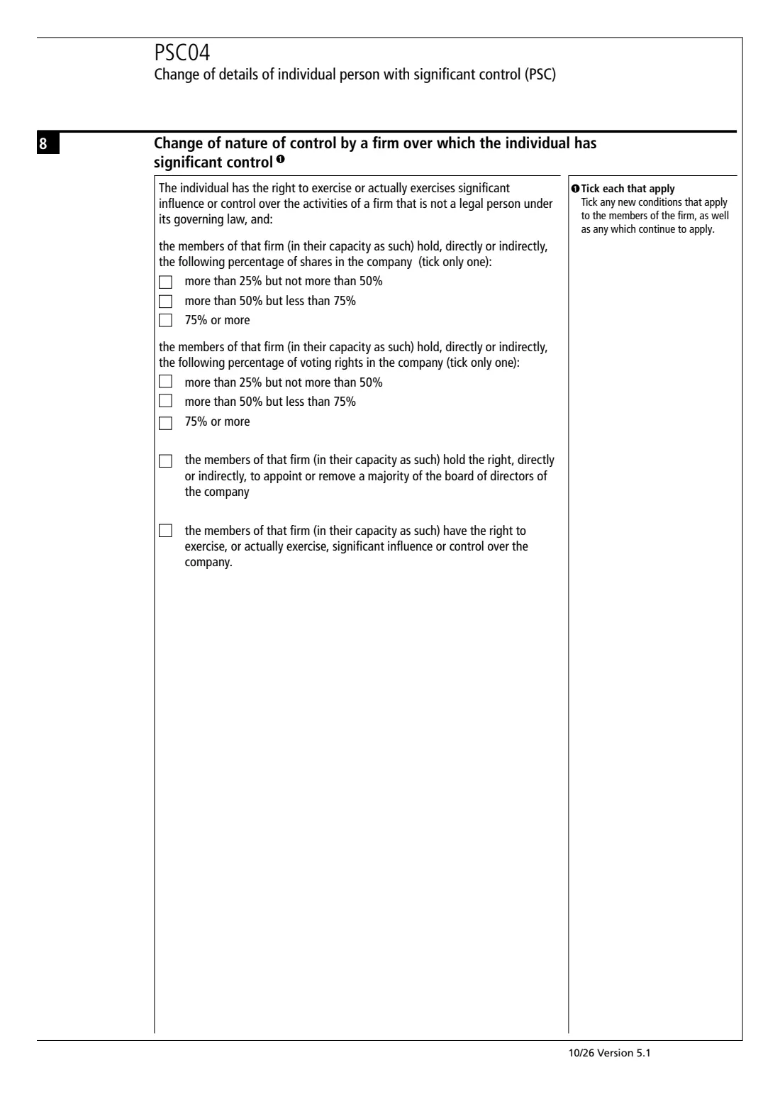 PSC04 Change of an individual PSC's details (2026) Change of details of individual person with significant control (PSC) — page 4 of 6