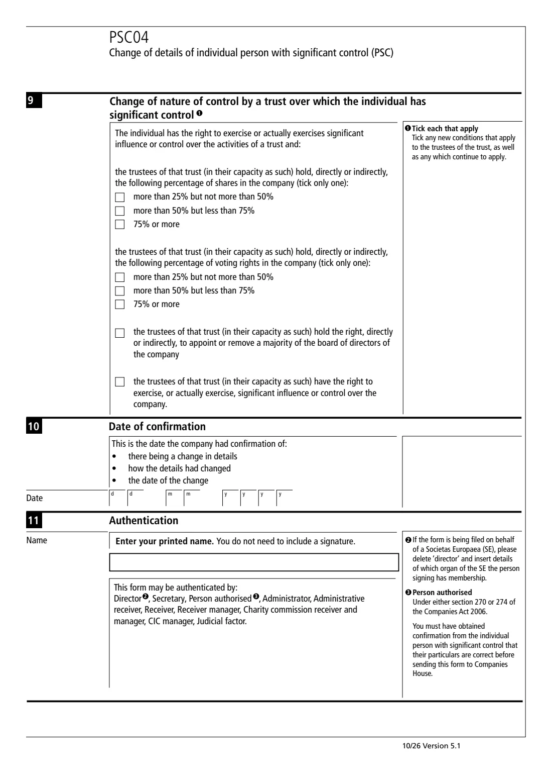 PSC04 Change of an individual PSC's details (2026) Change of details of individual person with significant control (PSC) — page 5 of 6