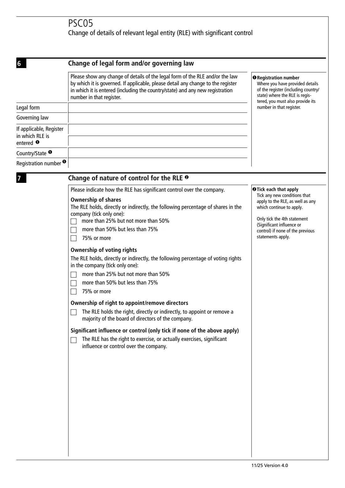 PSC05 Change a corporate PSC's (RLE) details (2025) Change of details of relevant legal entity (RLE) with significant control (PSC05) — page 2 of 5