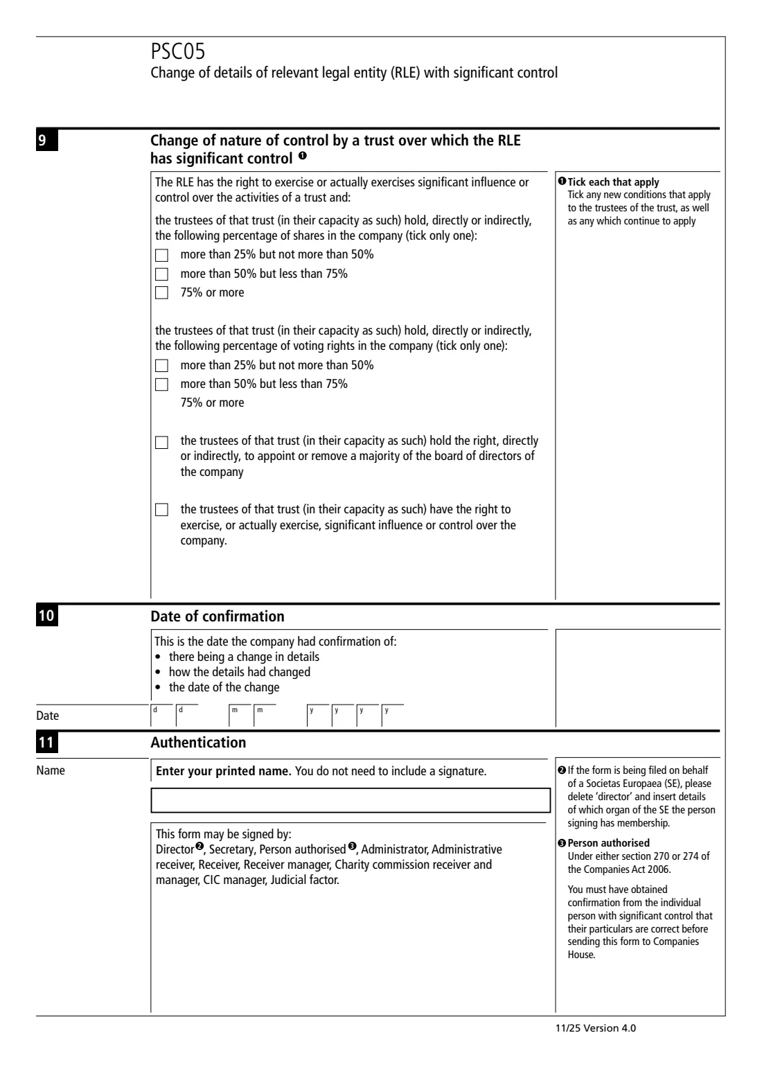 PSC05 Change a corporate PSC's (RLE) details (2025) Change of details of relevant legal entity (RLE) with significant control (PSC05) — page 4 of 5