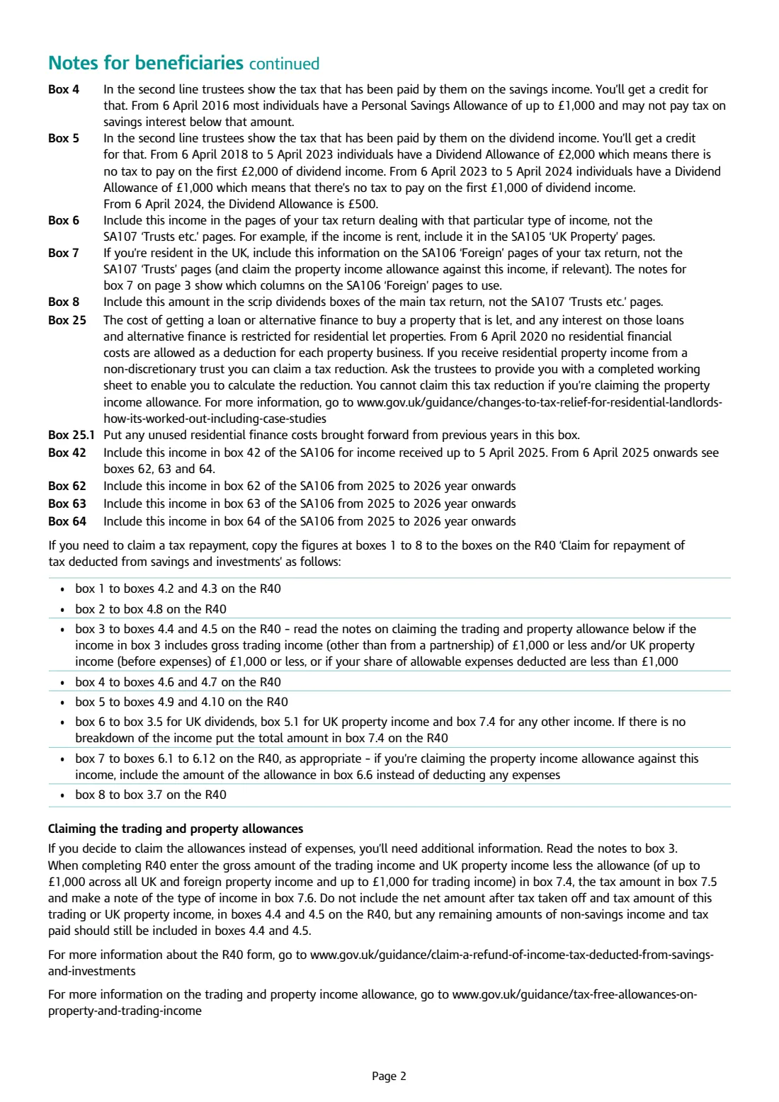 R185 (Trust Income) Statement of income from trust (2026) Statement of income from trust (R185 Trust Income) — page 2 of 4