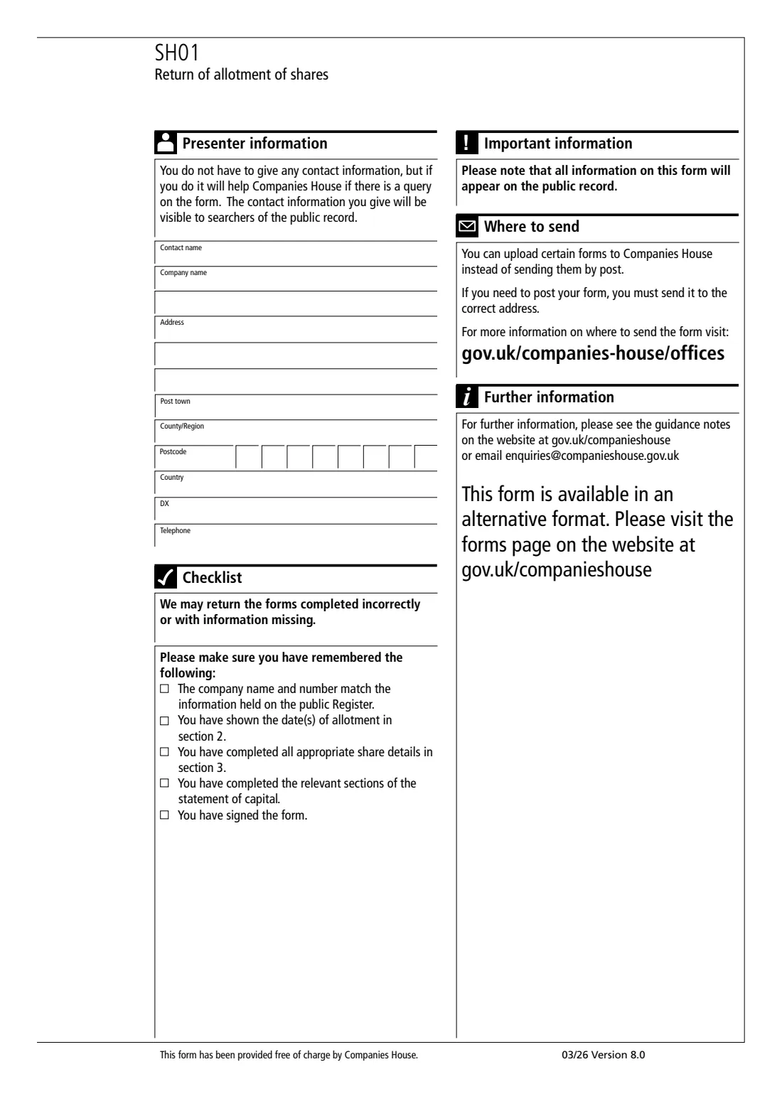 SH01 Return of allotment of shares (2026) Return of allotment of shares — page 4 of 4
