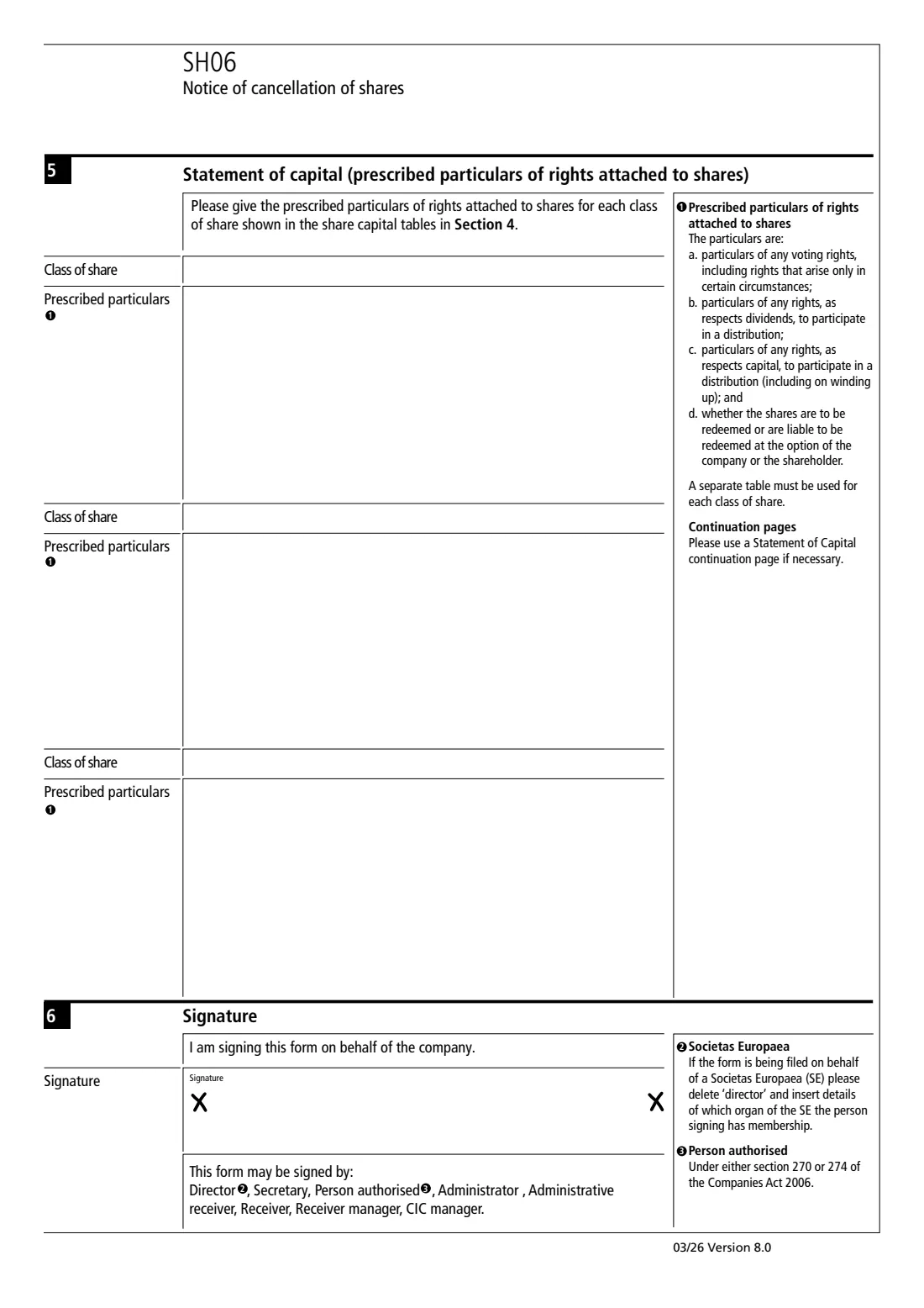 SH06 Notice of cancellation of shares (2026) Notice of cancellation of shares — page 3 of 4