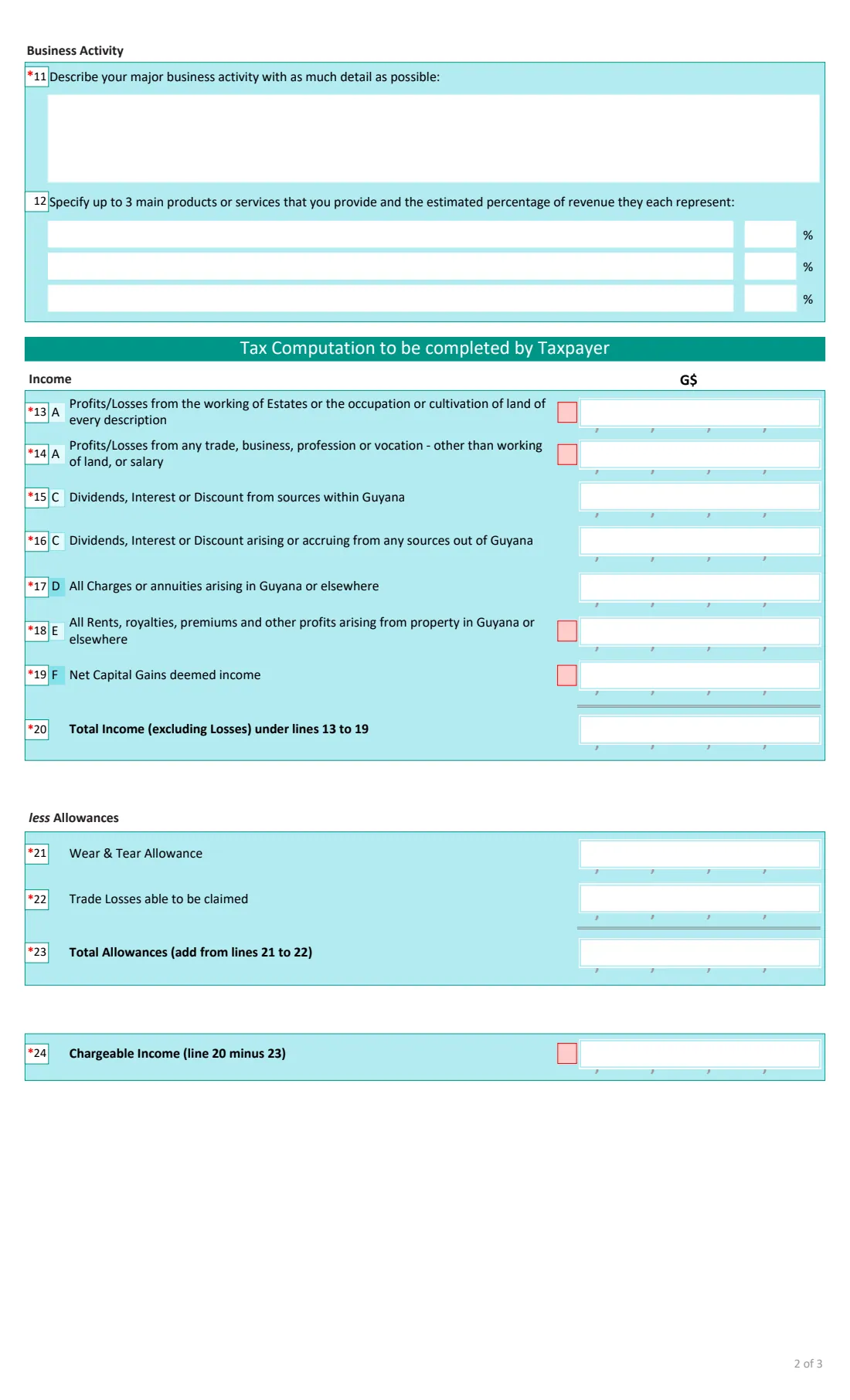 GRA G0005 partnership return (2022) Partnership Return — page 2 of 3