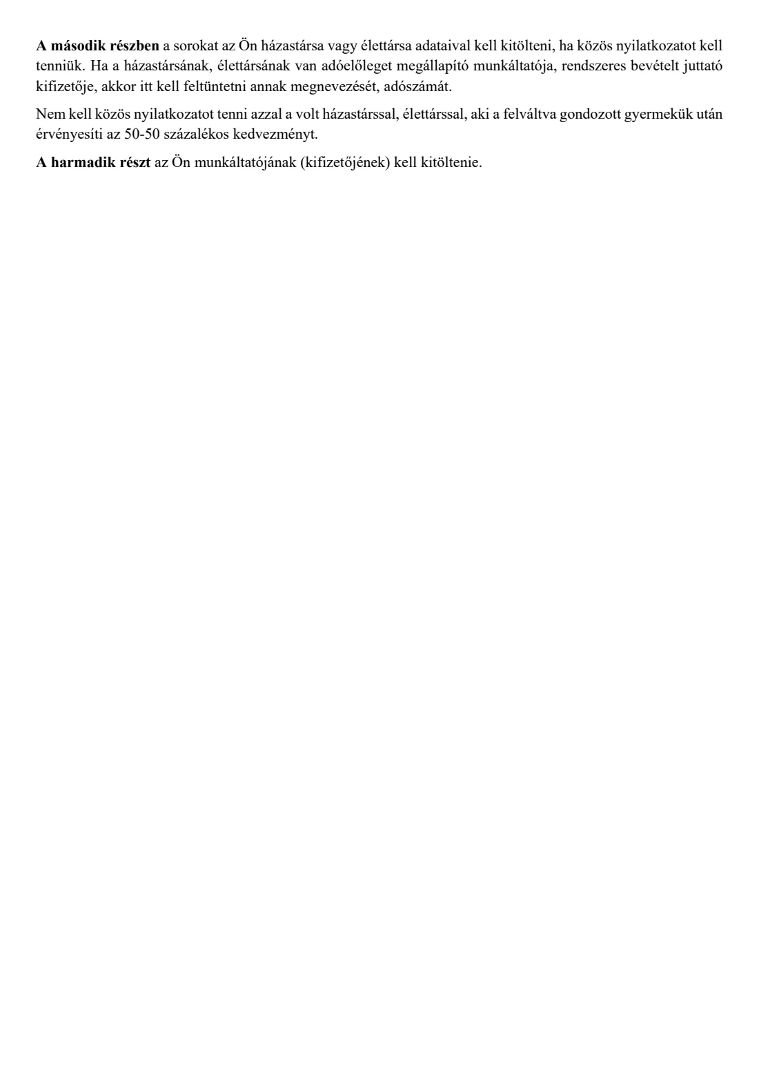 Family tax allowance declaration (családi kedvezmény) (2026) Adóelőleg-nyilatkozat a családi kedvezmény és járulékkedvezmény érvényesítéséről — page 9 of 9