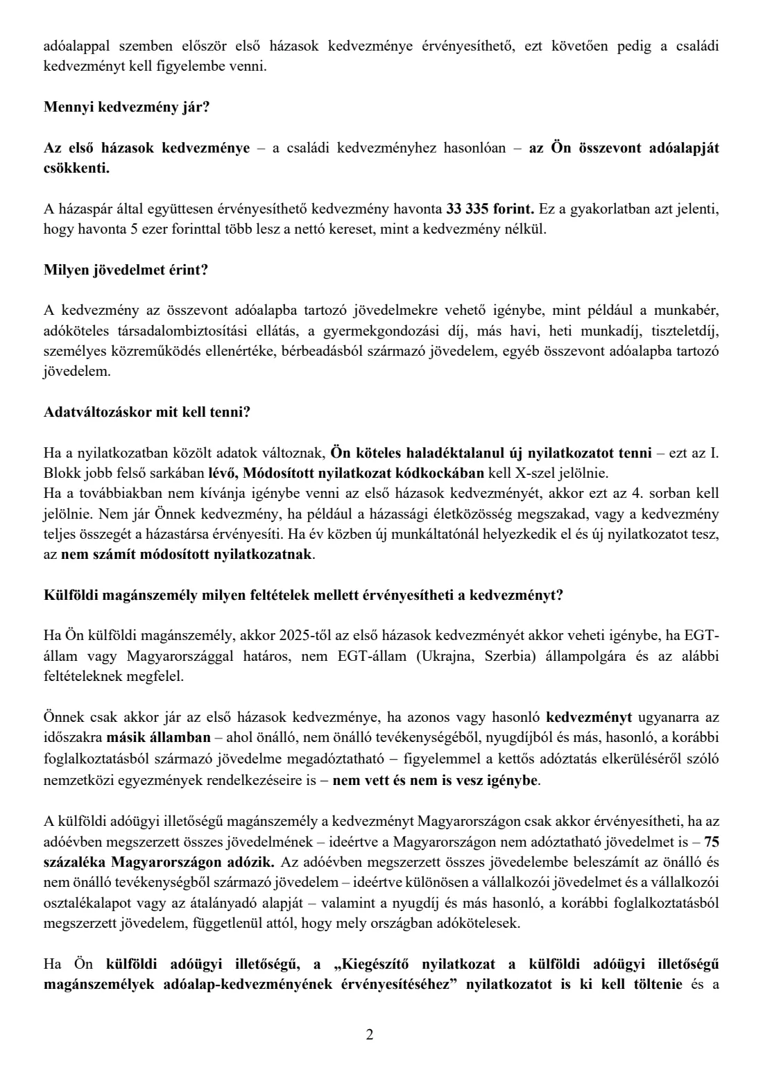 First-married couples' allowance declaration (2026) Tax-advance declaration for the first-married couples' allowance (Adóelőleg-nyilatkozat az első házasok kedvezményének érvényesítéséről) — page 3 of 5