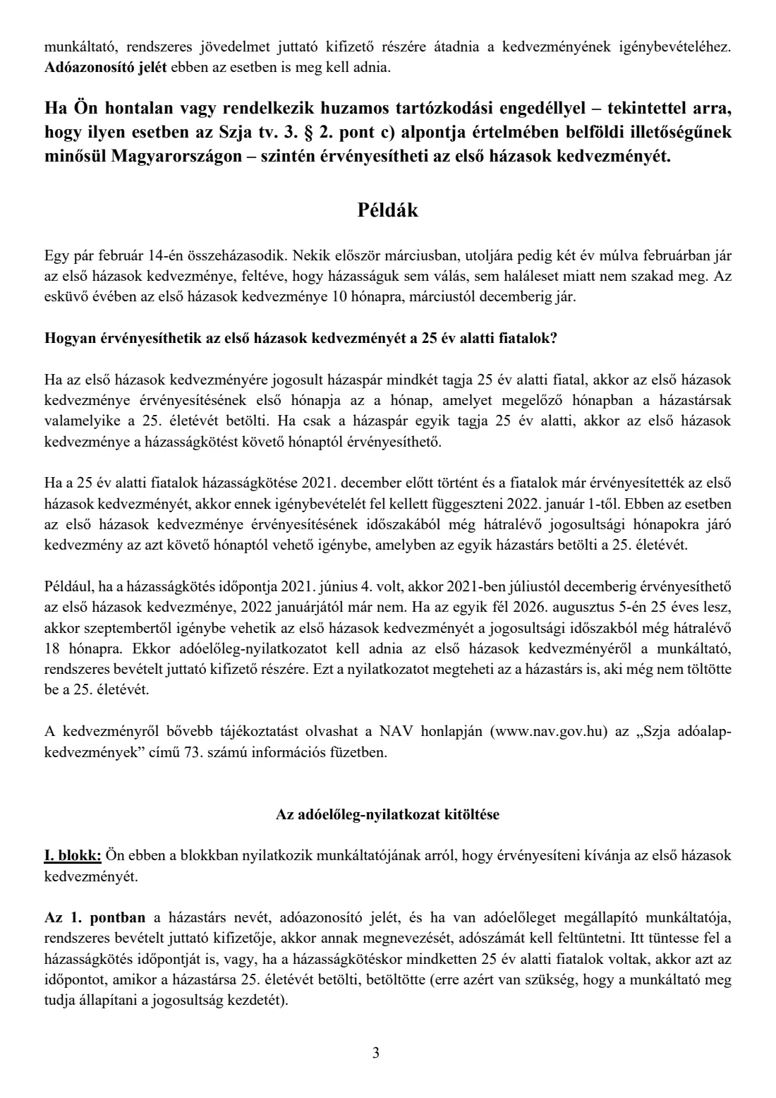 First-married couples' allowance declaration (2026) Tax-advance declaration for the first-married couples' allowance (Adóelőleg-nyilatkozat az első házasok kedvezményének érvényesítéséről) — page 4 of 5