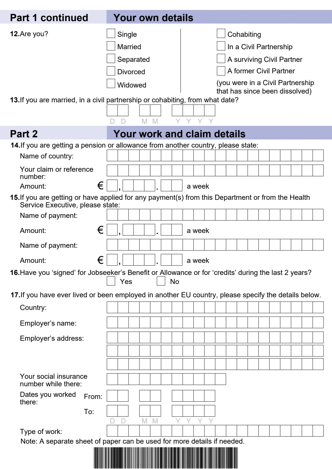 Form AB1 (Adoptive Benefit) (2025) Application form for Adoptive Benefit (AB1) — page 4 of 12