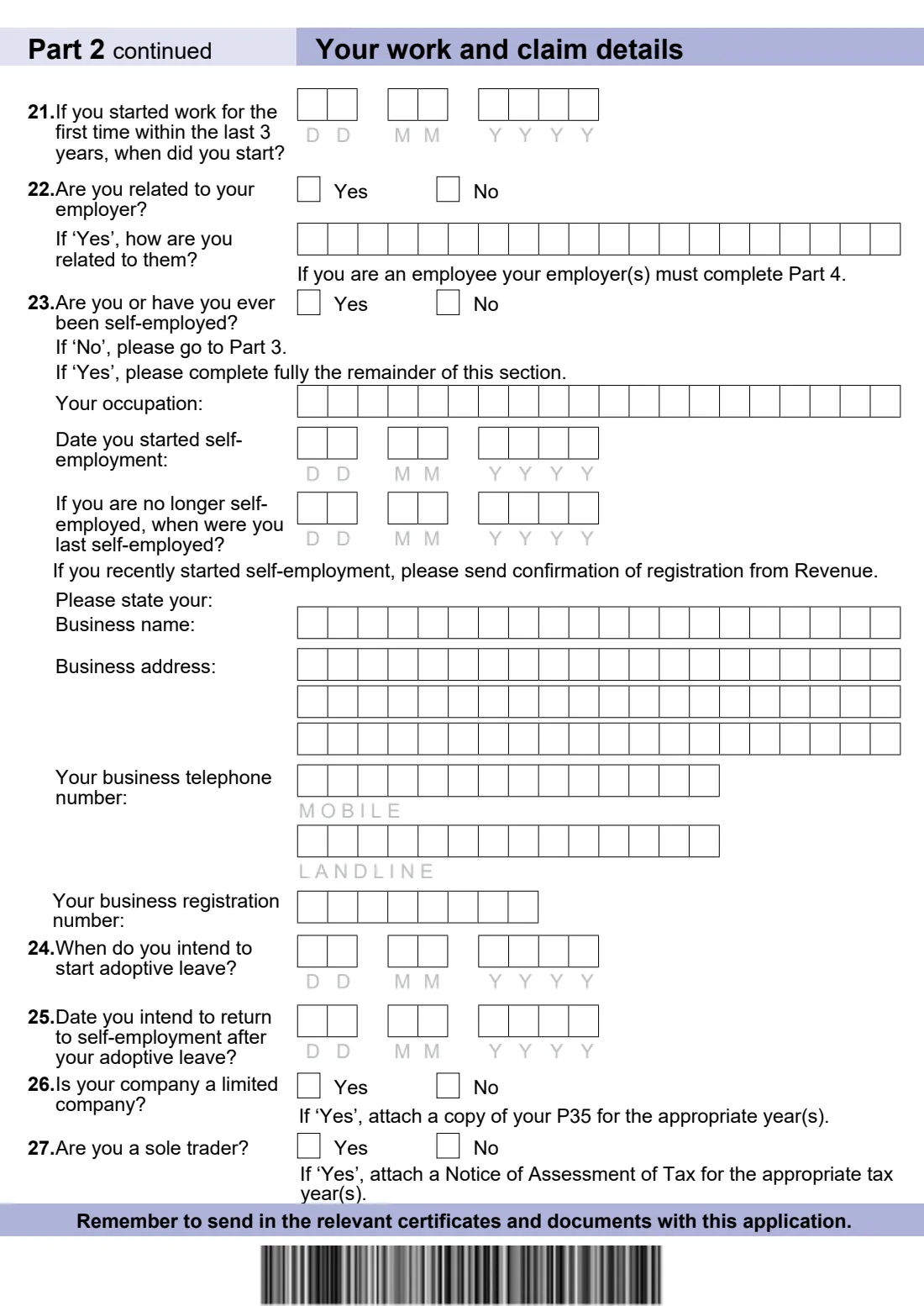 Form AB1 (Adoptive Benefit) (2025) Application form for Adoptive Benefit (AB1) — page 6 of 12