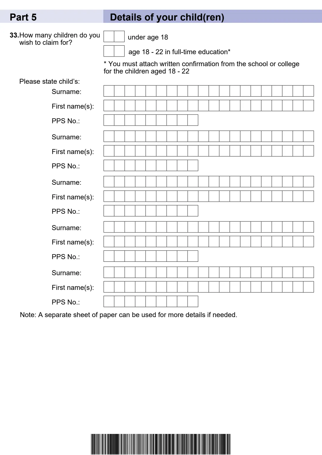Form AB1 (Adoptive Benefit) (2025) Application form for Adoptive Benefit (AB1) — page 9 of 12