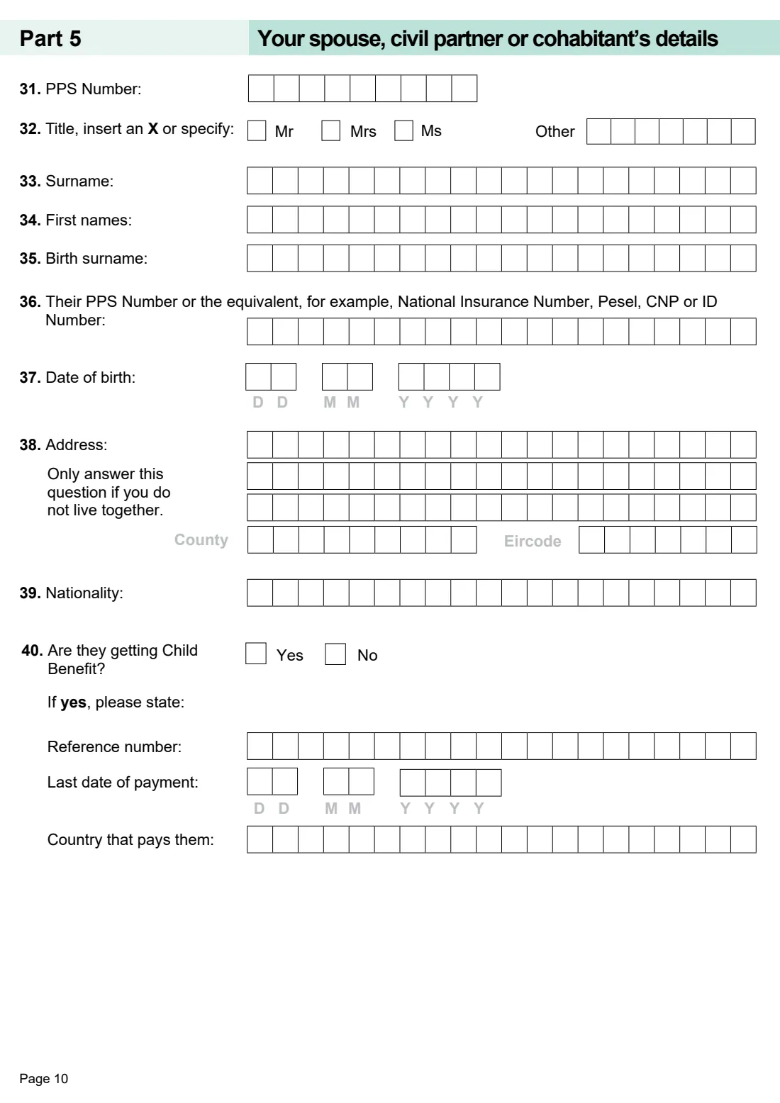 CB1 Child Benefit application (2024) Application form for Child Benefit — page 12 of 16