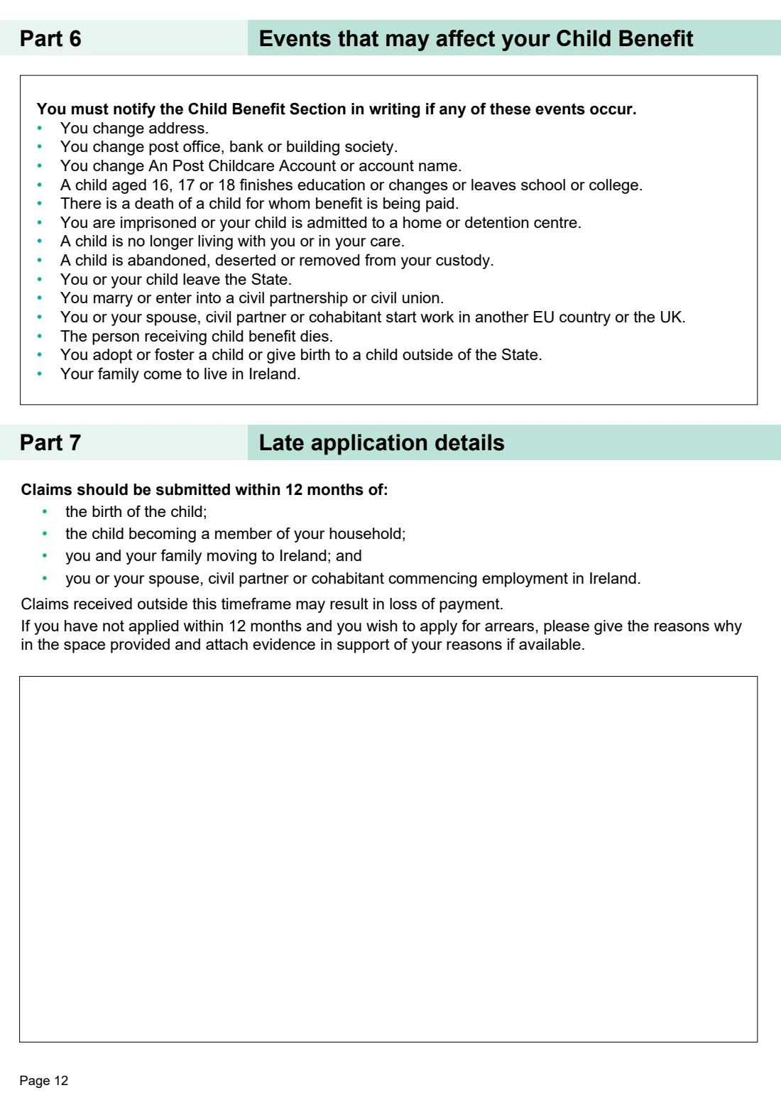 CB1 Child Benefit application (2024) Application form for Child Benefit — page 14 of 16