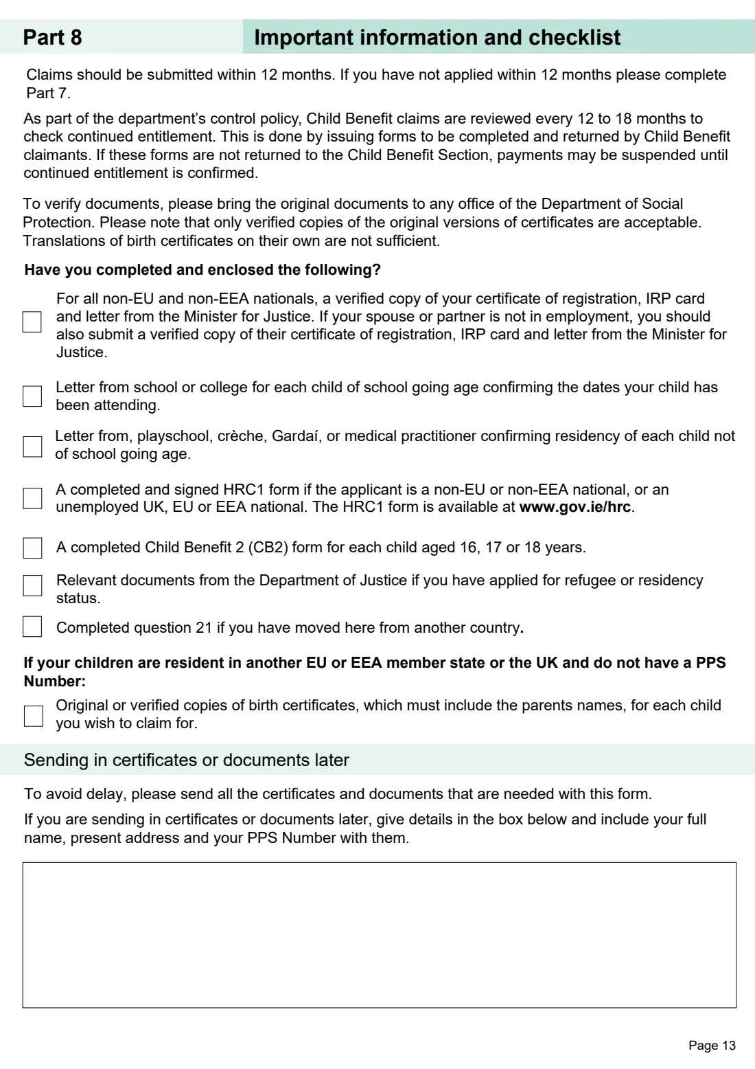 CB1 Child Benefit application (2024) Application form for Child Benefit — page 15 of 16