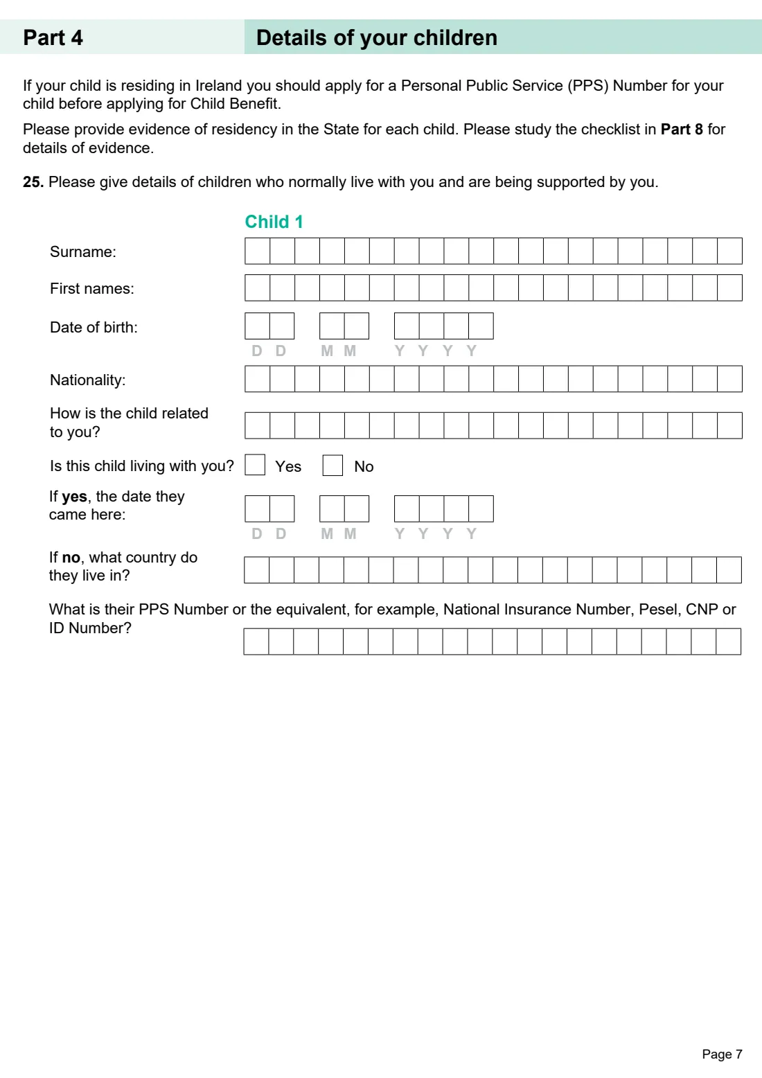 CB1 Child Benefit application (2024) Application form for Child Benefit — page 9 of 16