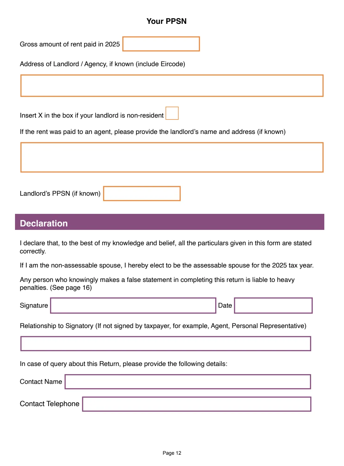 Form 12S (2025) (2025) Form 12S: Income Tax Return 2025 (incorporating Med 1) — page 12 of 16
