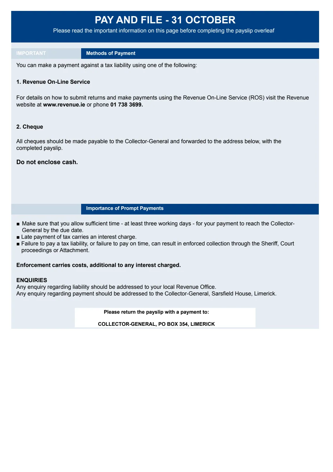 Form IT38S (gift and inheritance tax return, short form) (2023) Form IT38S: Capital Acquisitions Tax (CAT) return for gift(s) and/or inheritance(s) received on or after 5 December 2001 (short form) — page 4 of 4