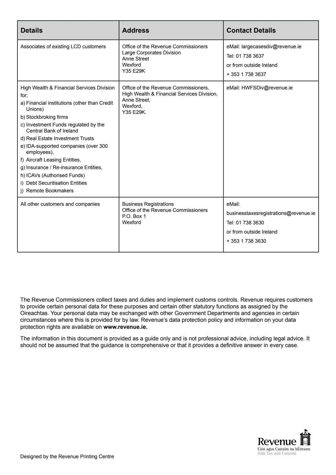 PREM Reg (register as an employer) (2024) Form PREM Reg: Employer (PAYE / PRSI) Tax Registration Form — page 3 of 3