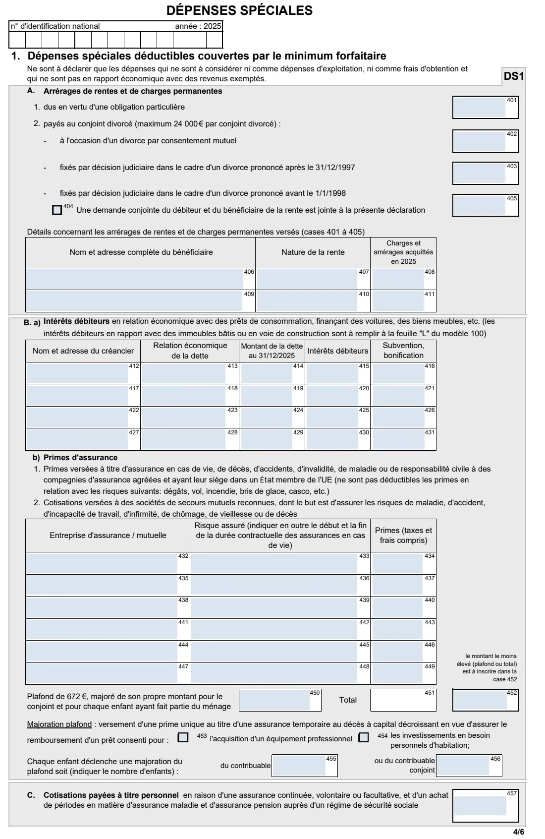 163 R — Annual tax adjustment 2025 (2025) Décompte annuel de l'année 2025 (modèle 163 R F) — page 4 of 6